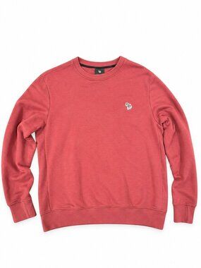 PS Paul Smith Zebra Sweatshirt Men’s L Dusty Rose Organic Cotton Crewneck EUC